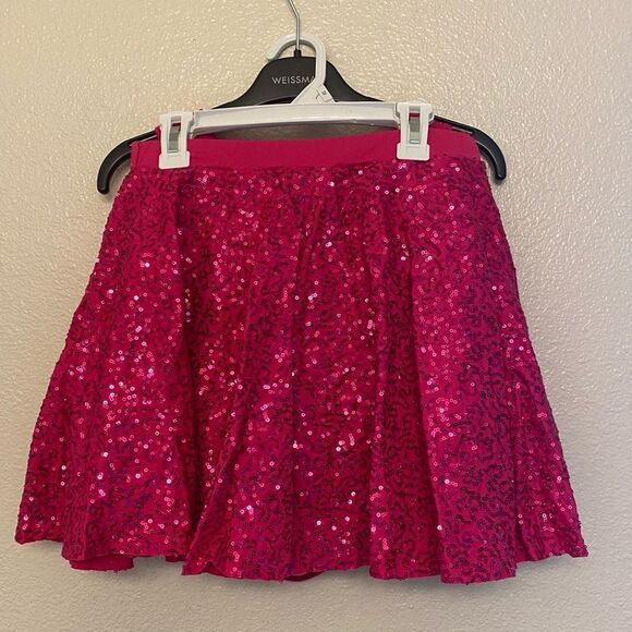 Weissman dance costume 3 piece hot pink Barbie fringe pant skirt top MT10485 LA - Picture 4 of 16